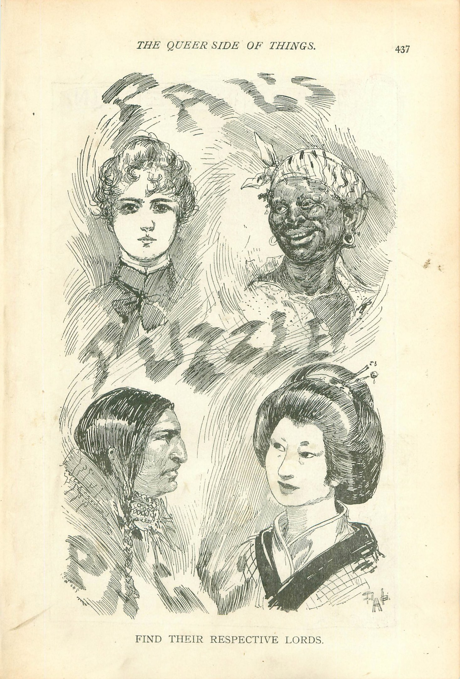 Altes Buch mit dem Titel "Die queere Seite der Dinge" und vier illustrierten FrauenGesichtern auf dem Cover.