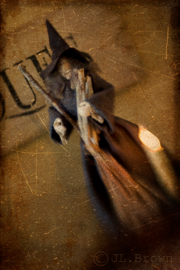 Ein Halloween-themen Bild mit Text auf der Rückseite.