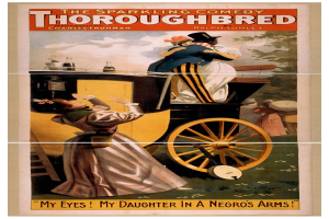 Filmplakat für "Der funkelnde Comedy-Thoroughbred" mit einem Mann und einer Frau in einer Kutsche.