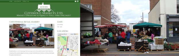 Menschen werden auf einem Markt unter einem sonnigen Himmel gesehen.