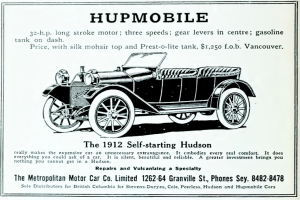 Eine Anzeige mit einem Auto und begleitendem Text.