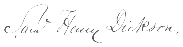 Eine schwarze Tintenunterschrift eines Mannes in Anzug und Krawatte auf einem weißen Hintergrund, mit dem Text "Anwaltskanzlei in Richmond, VA".